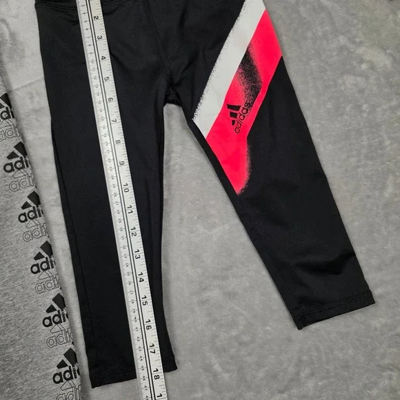 Adidas Girls Size 5 Leggings Lot Black Gray AEROREADY 2Pc Set - Picture 10 of 14